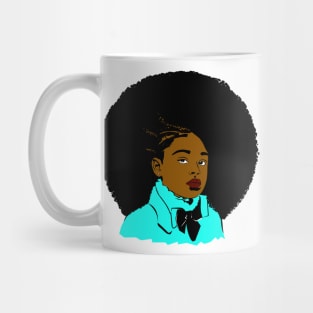 Black girl with afro hair Mug